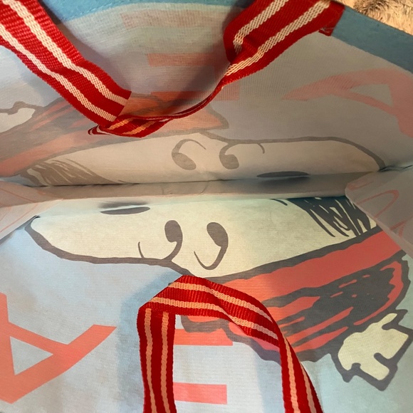 NWOT American Eagle Snoopy Peanuts Recycled Plastic Reusable Shopping Bag - Picture 6 of 8